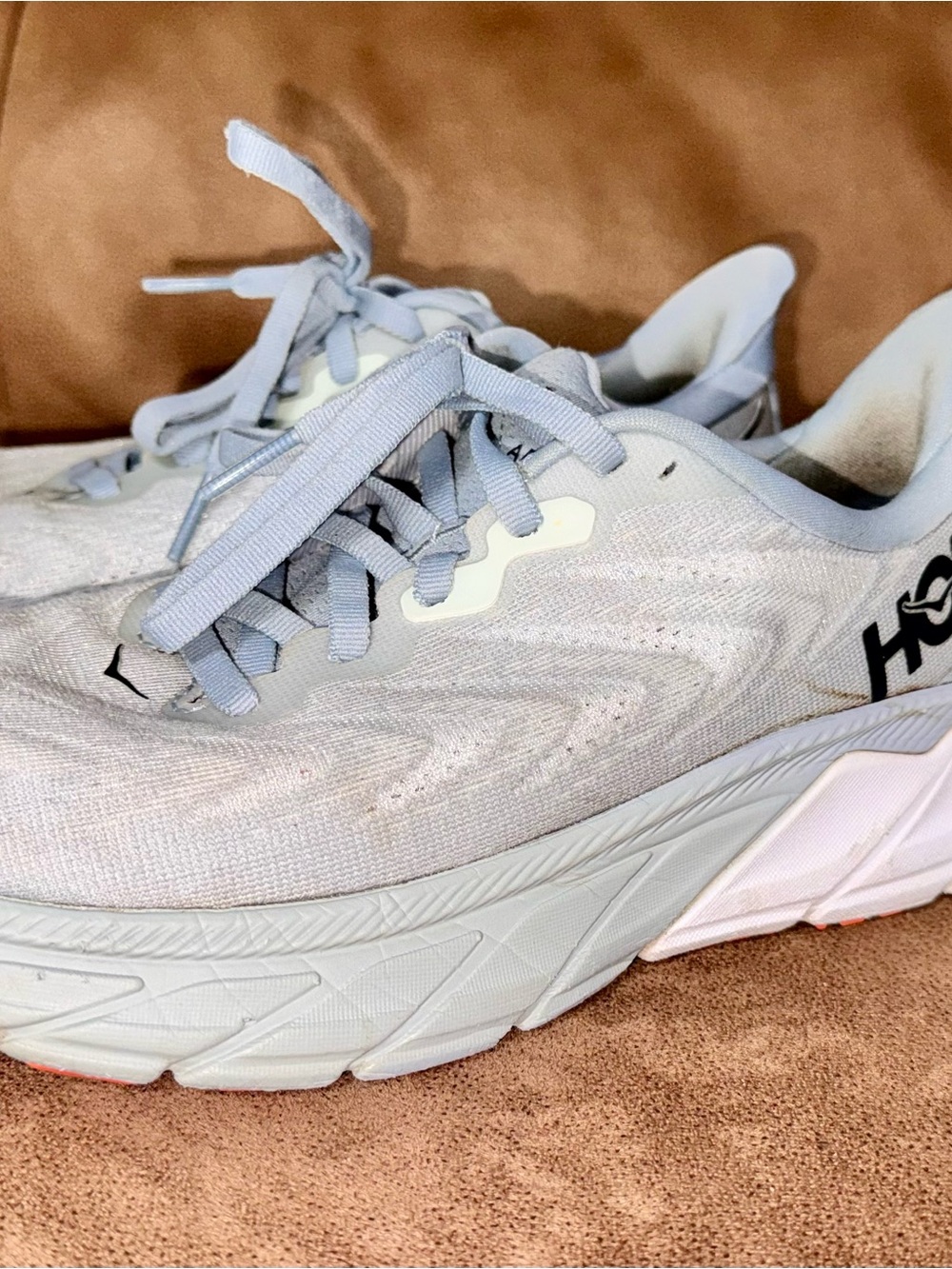 Hoka Women's Light Blue/Gray Athletic Running Shoes size 7